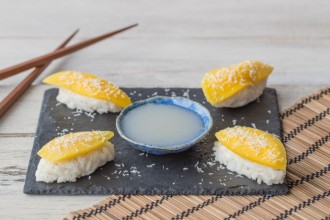 Lecker auf thailändisch: Sticky Rice mit Mango