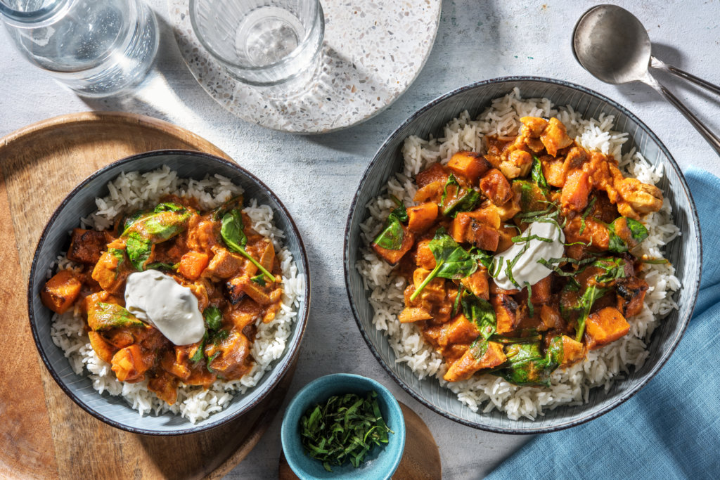 Saisonal essen Halloween: Curry mit Kürbis und Reis